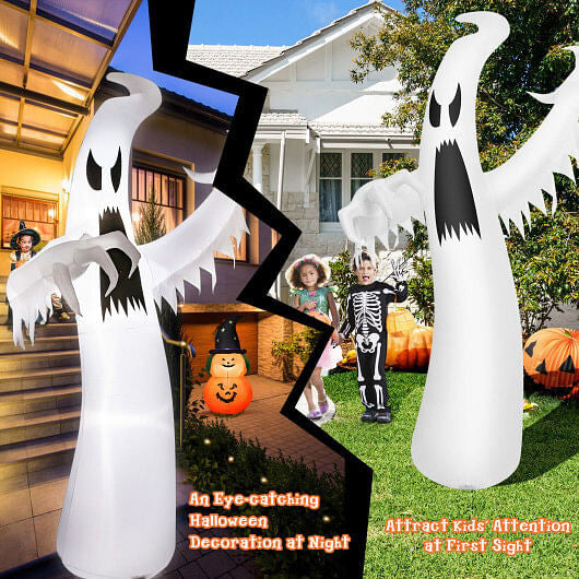 12 Feet Halloween Inflatable Ghost with LED Lights-2
