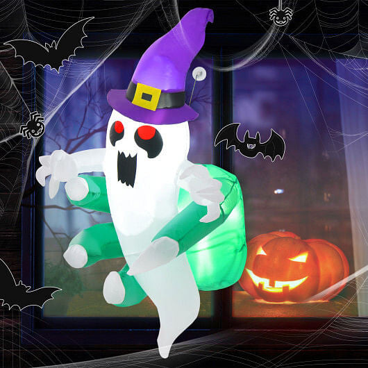 3.6 FT Halloween Inflatable Ghost Broke Out from Window-2