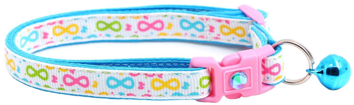 Brightly Colored Bows Cat Collar-1