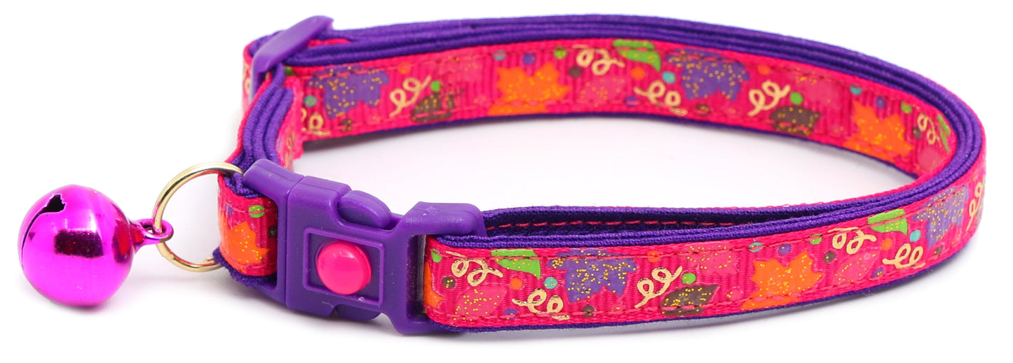 Fancy Fall Leaves Breakaway Cat Collar-9