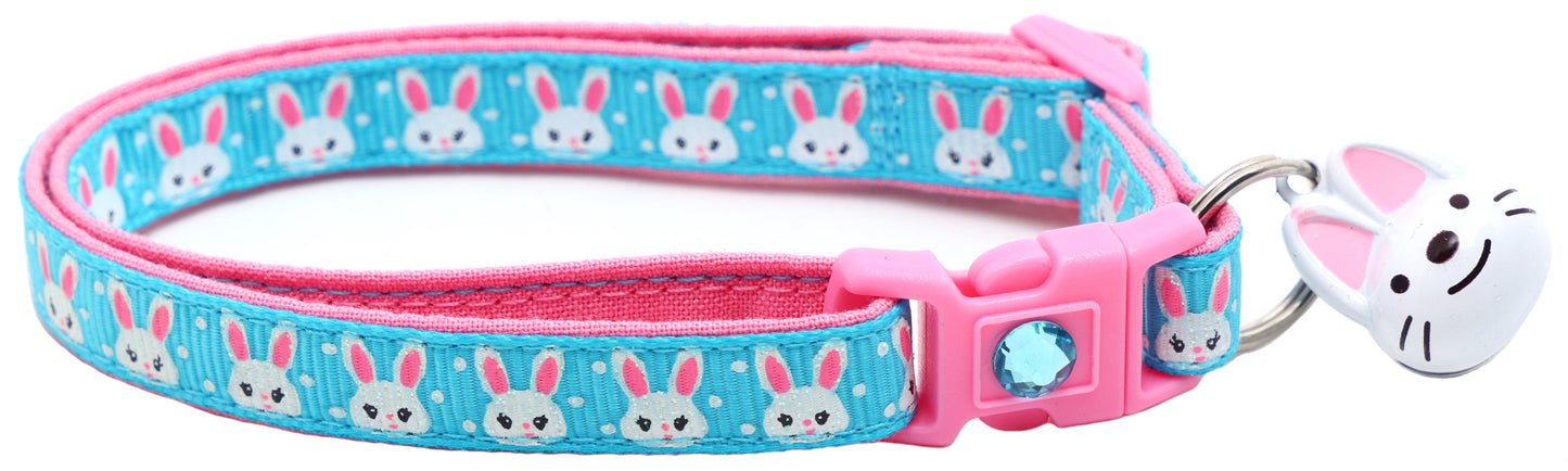 Bunny Faces Breakaway Cat Collar-12