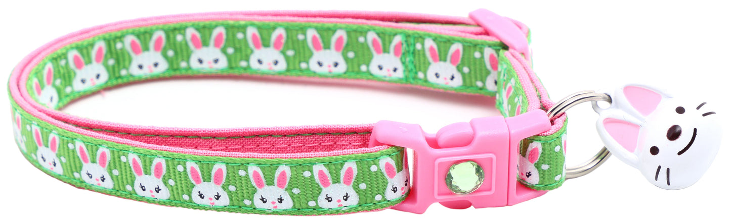 Bunny Faces Breakaway Cat Collar-13