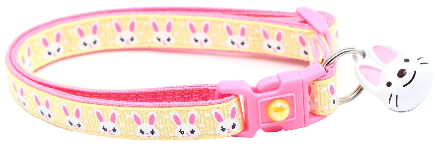 Bunny Faces Breakaway Cat Collar-11