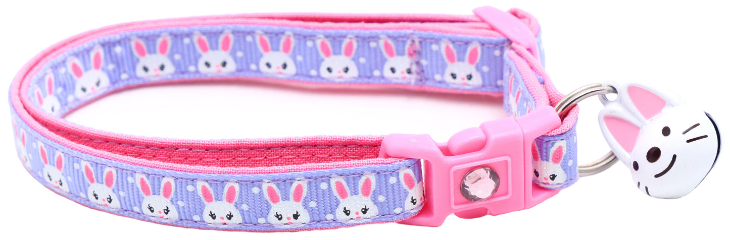 Bunny Faces Breakaway Cat Collar-1