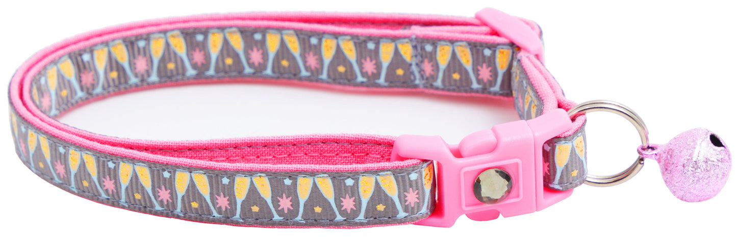 Champagne Glasses Breakaway Cat Collar-9
