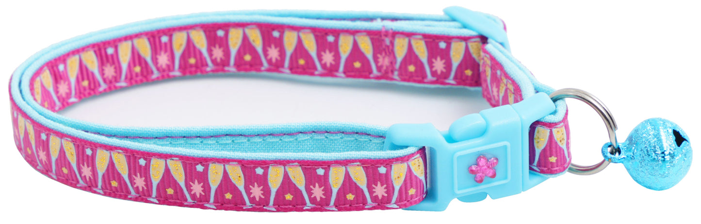 Champagne Glasses Breakaway Cat Collar-8