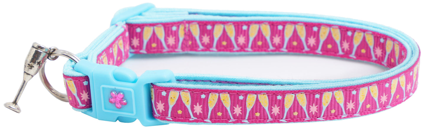 Champagne Glasses Breakaway Cat Collar-13