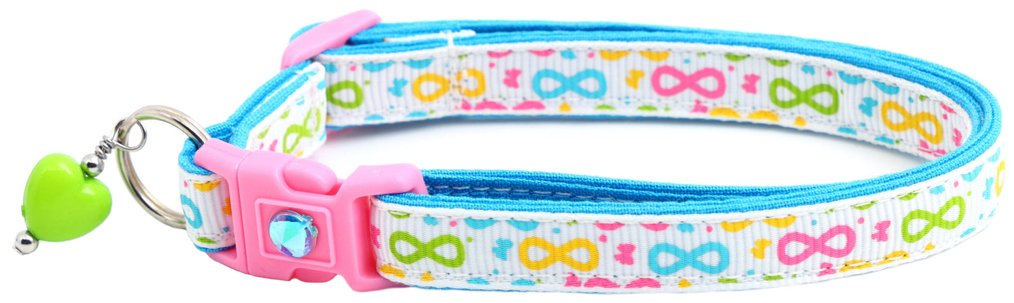 Brightly Colored Bows Cat Collar-2