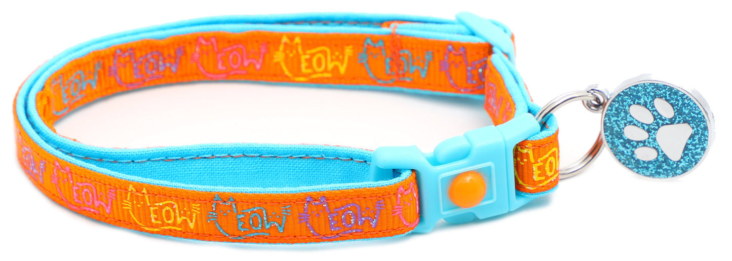 Colorful Meow Breakaway Cat Collar-12
