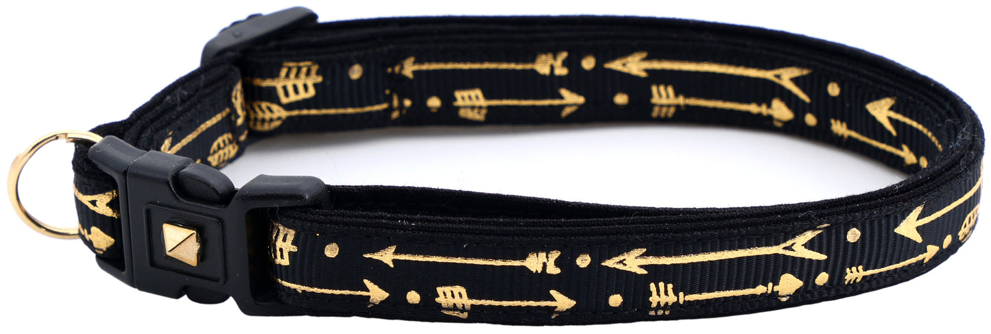 Metallic Gold Arrows Breakaway Cat Collar-35