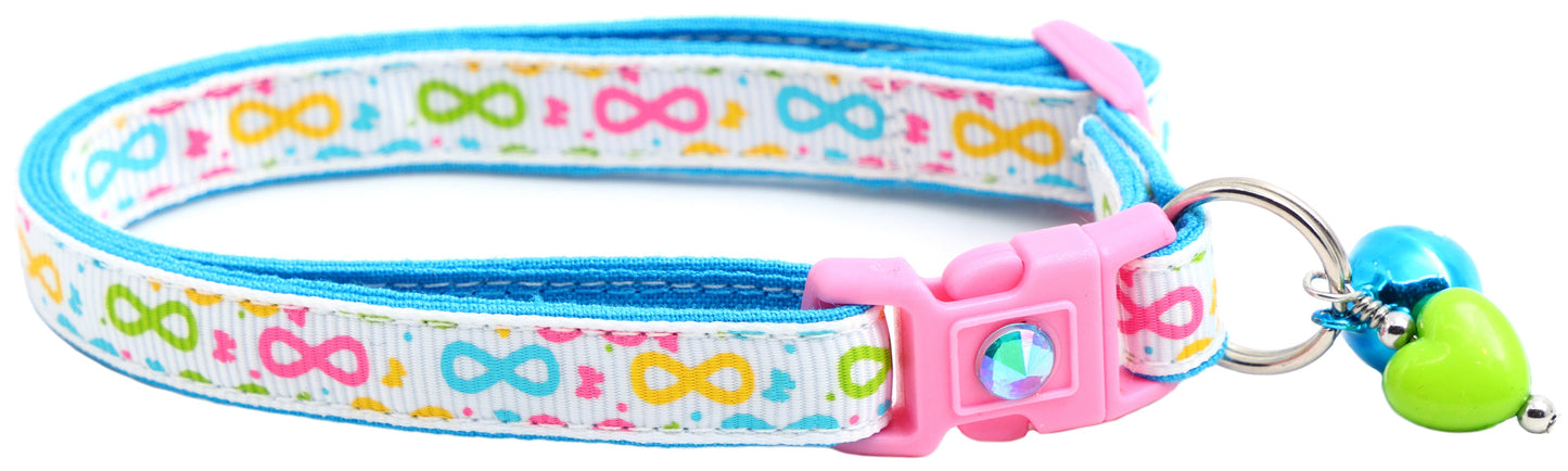 Brightly Colored Bows Cat Collar-4