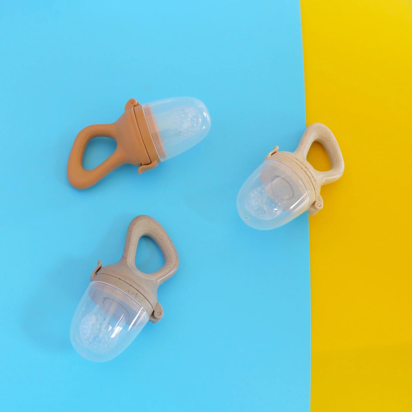 Baby Wheat Straw Food Feeder with Silicone Nipple