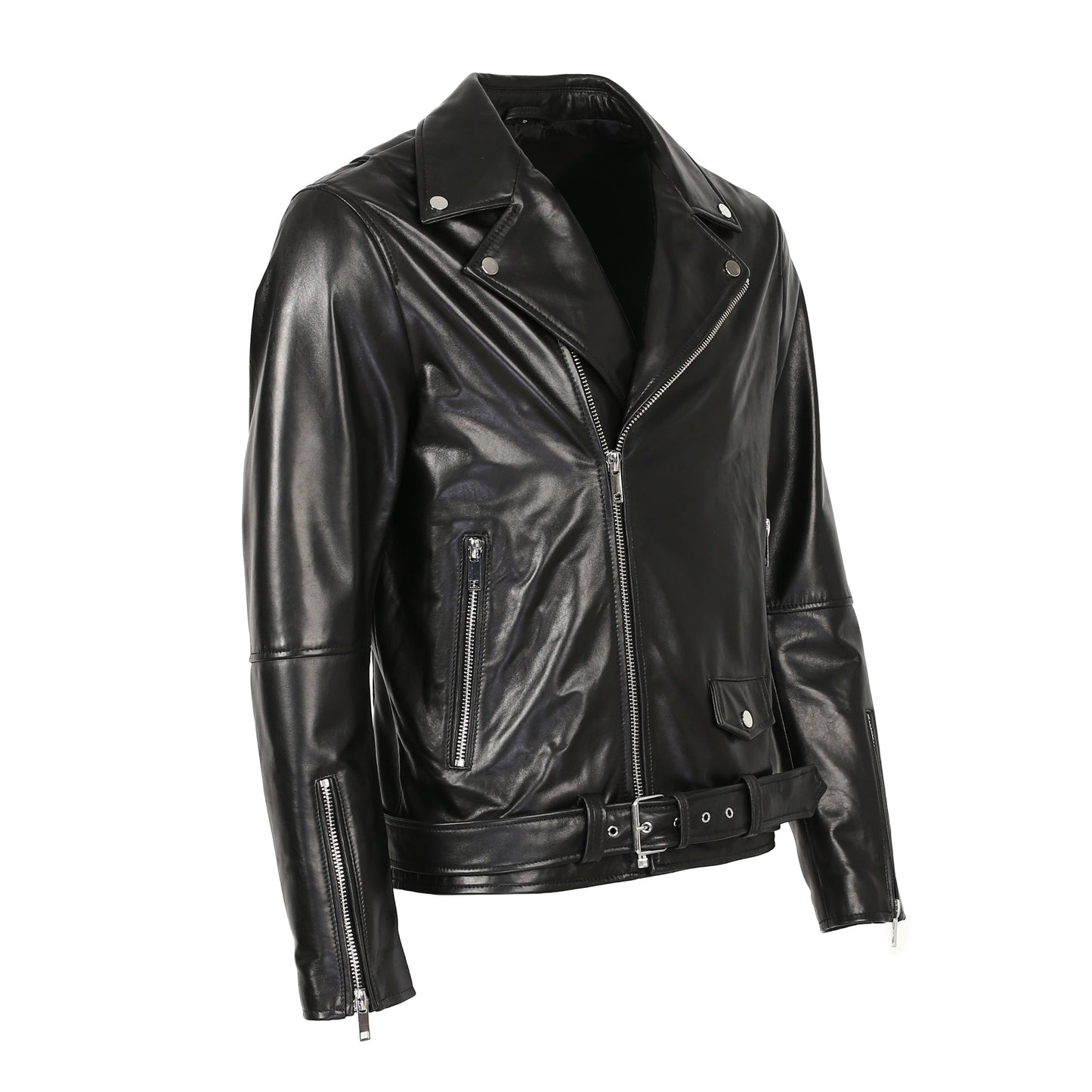 Classico Men's New Zealand Leather Motorcycle Jacket-4