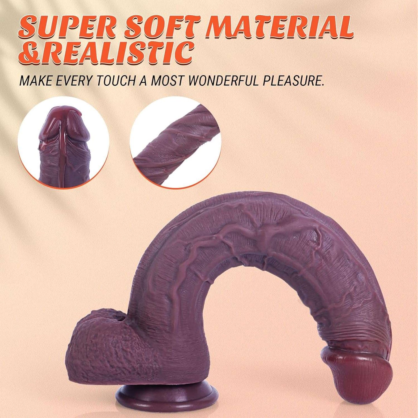 CoffeeBean 12" Huge Realistic Dildo-1