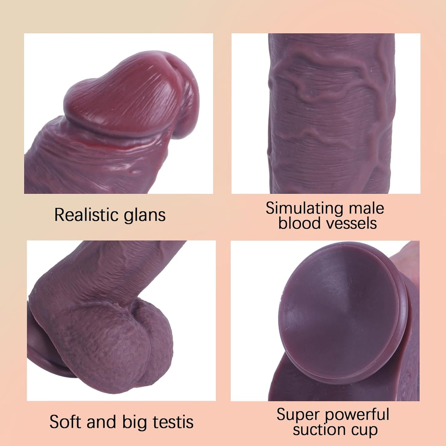 CoffeeBean 12" Huge Realistic Dildo-4