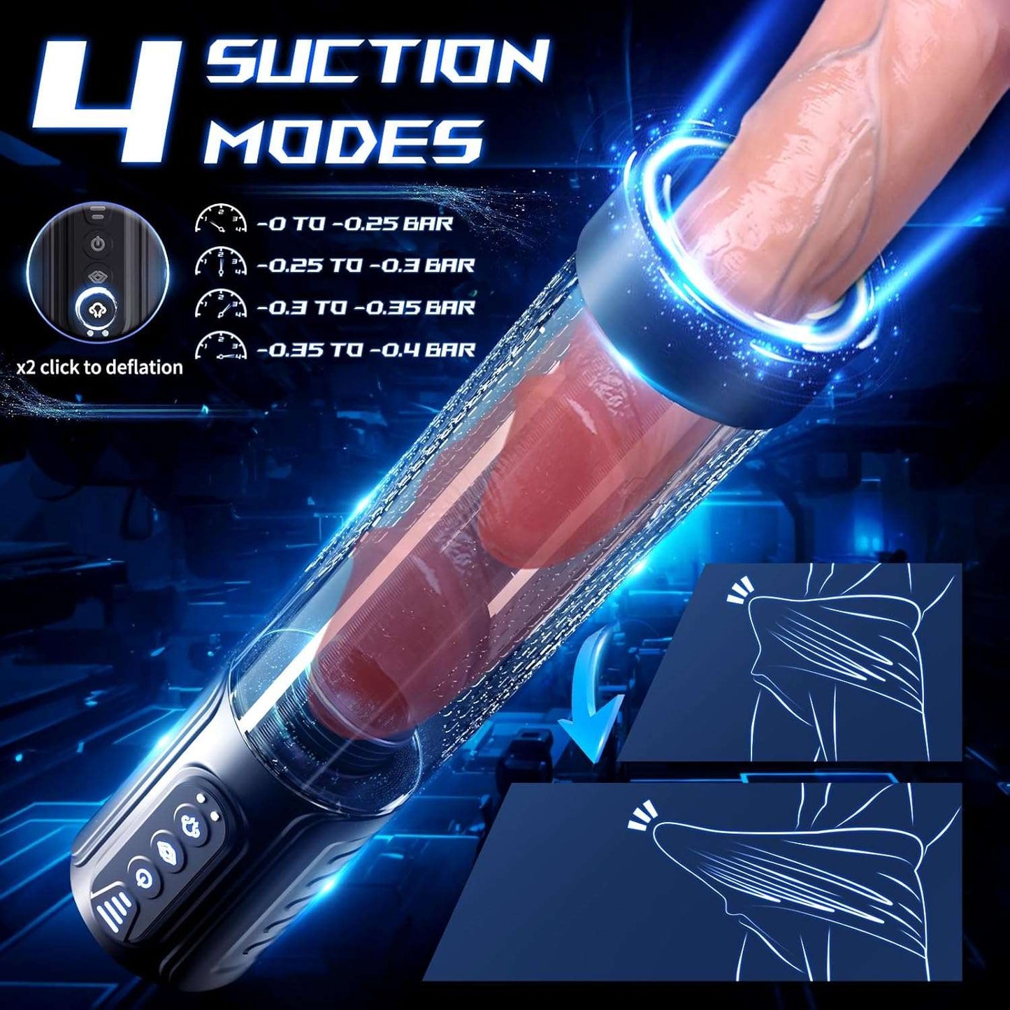 Realistic Vagina Chamber Male Masturbator-4