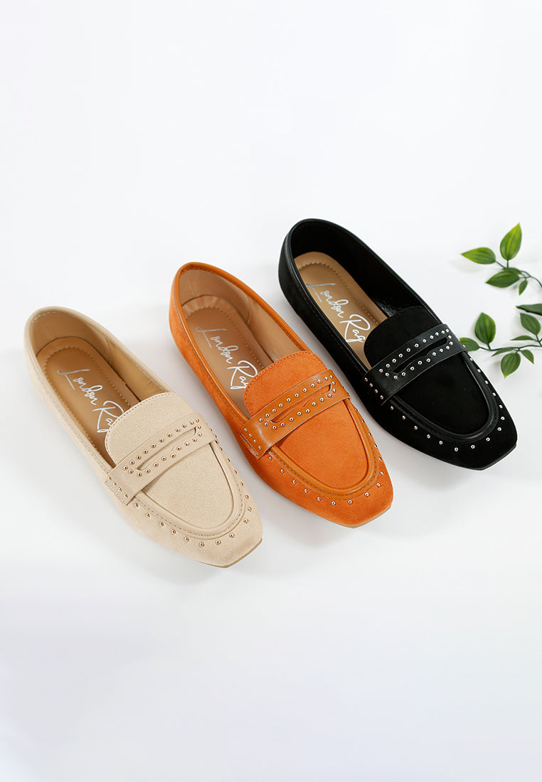 Lumina Penny Strap Studded Loafers-4