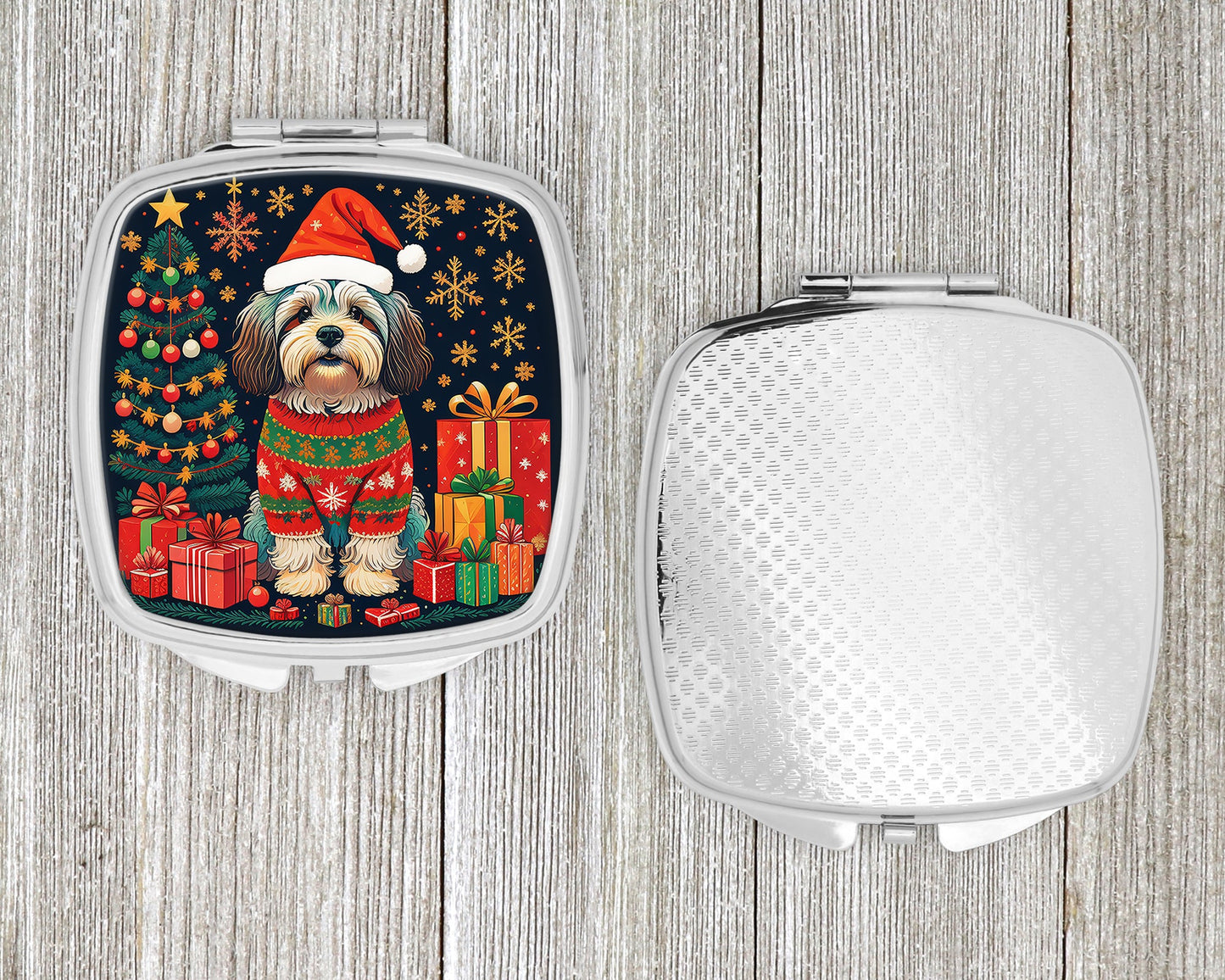 Havanese Christmas Compact Mirror-3