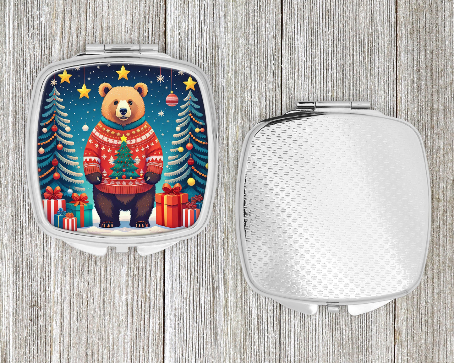 Bear Christmas Compact Mirror-3
