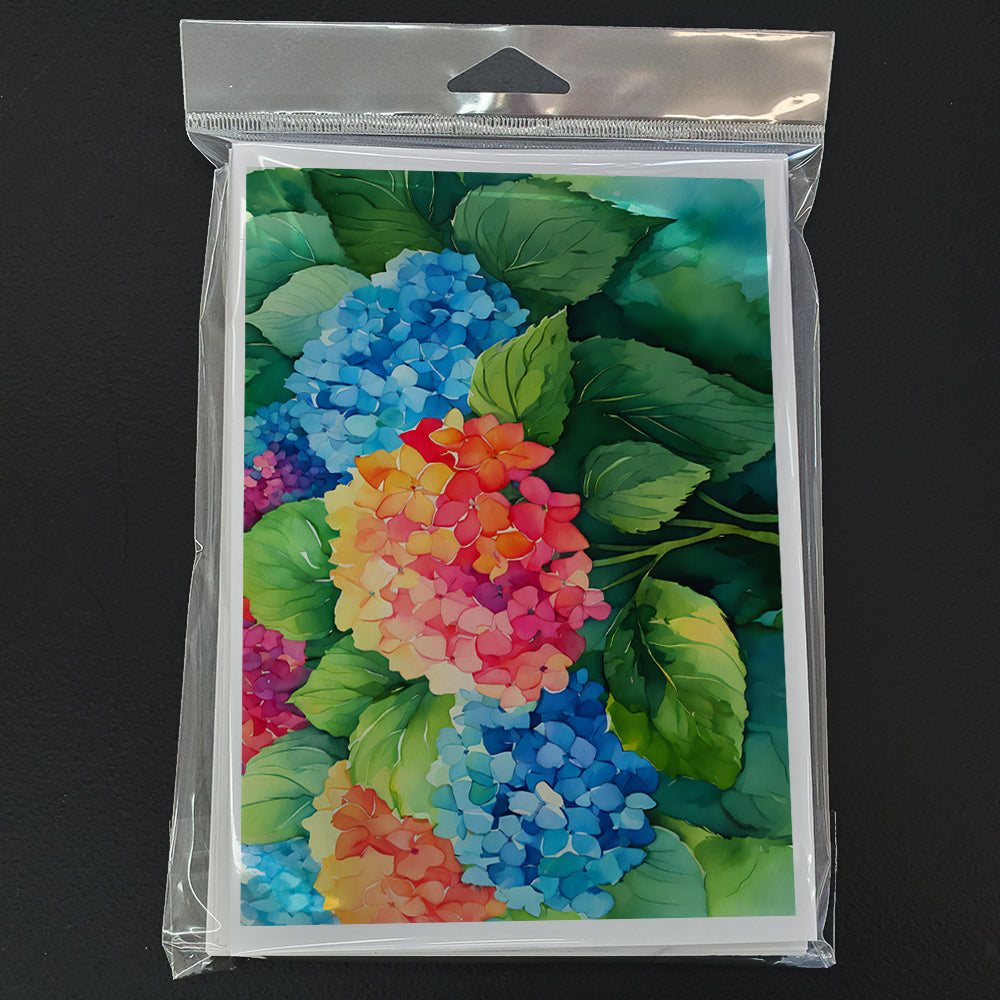 Hydrangeas in Watercolor Greeting Cards Pack of 8-2