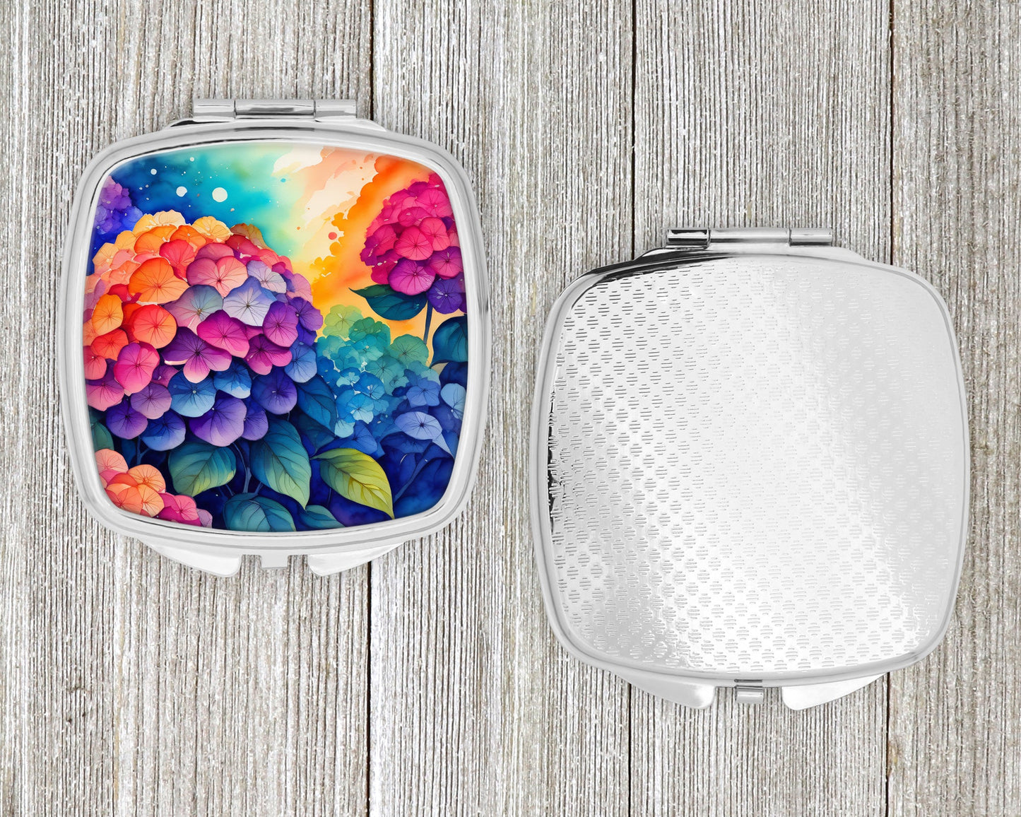 Colorful Hydrangeas Compact Mirror-3