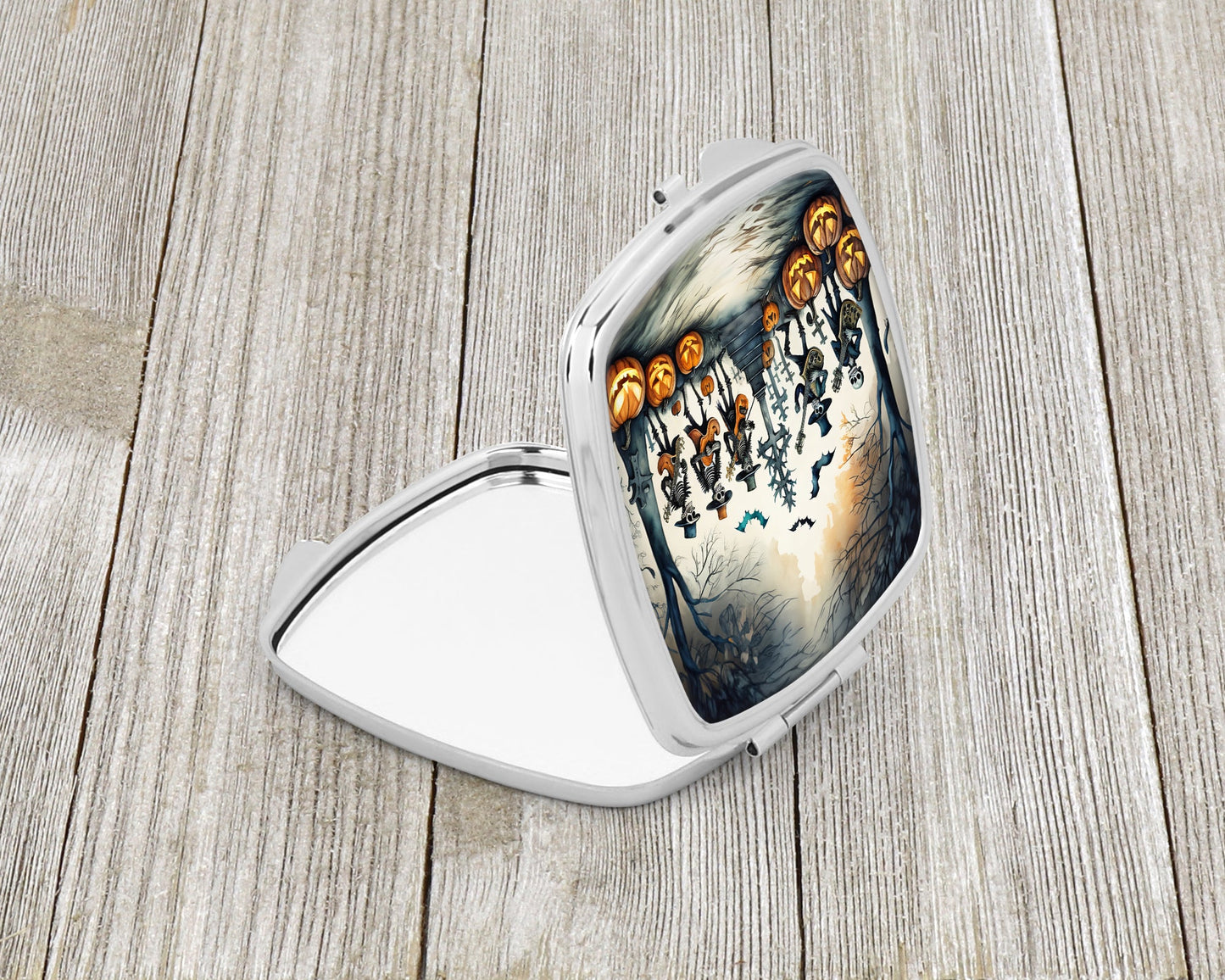 Mariachi Skeleton Band Spooky Halloween Compact Mirror-1