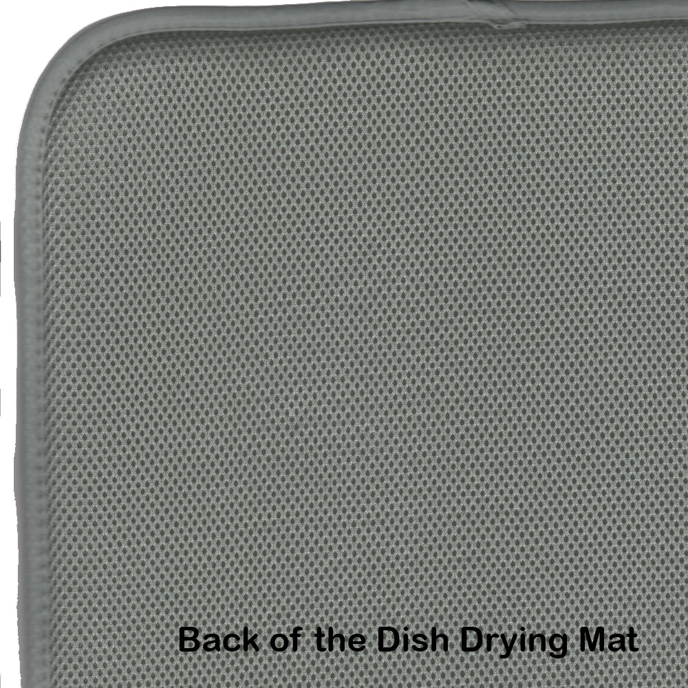 Mastiff Christmas Flowers Dish Drying Mat-4