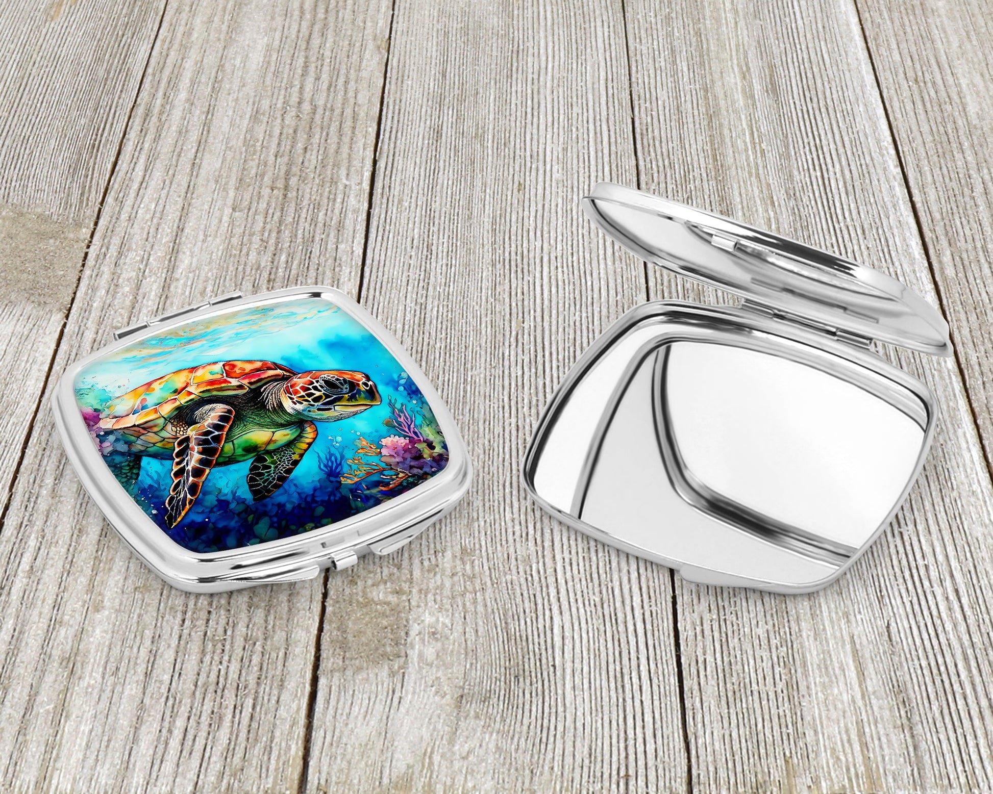 Loggerhead Sea Turtle Compact Mirror-2