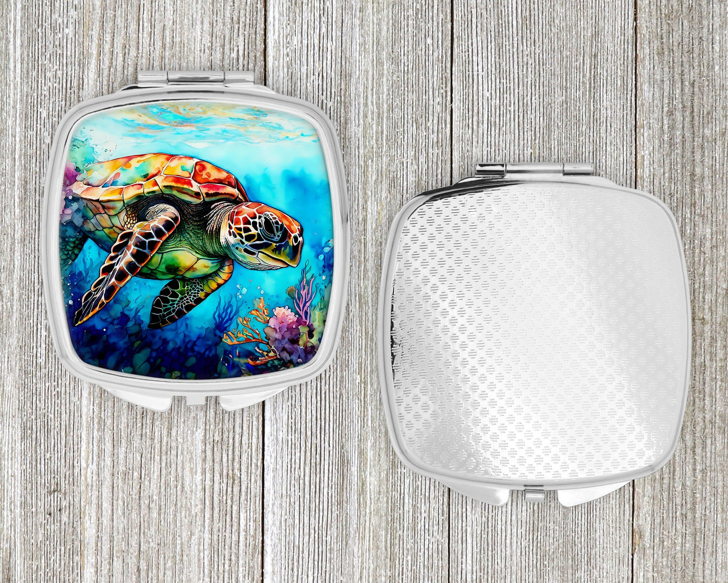 Loggerhead Sea Turtle Compact Mirror-3