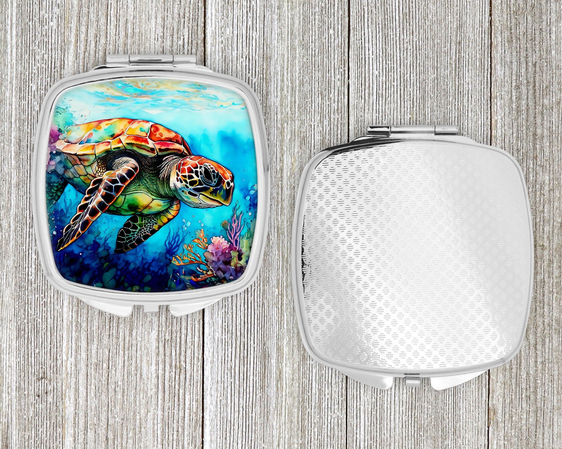 Loggerhead Sea Turtle Compact Mirror-3