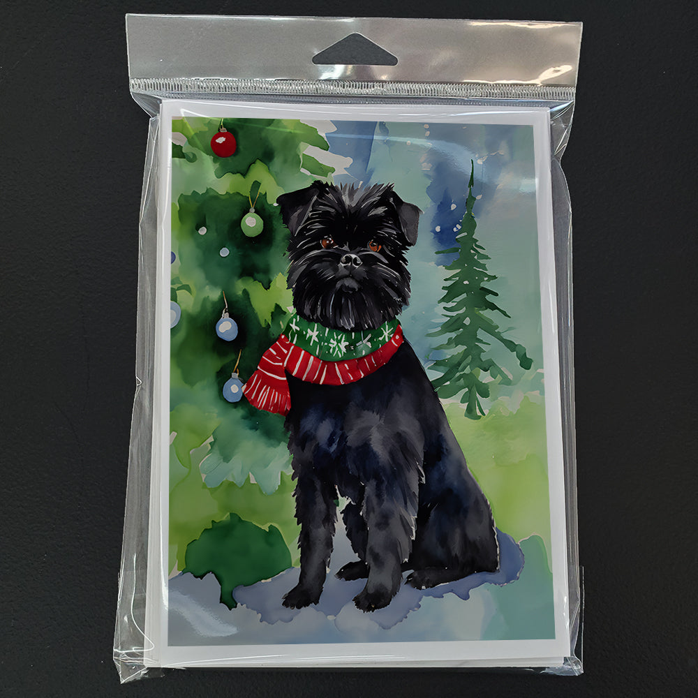 Affenpinscher Christmas Greeting Cards Pack of 8-2