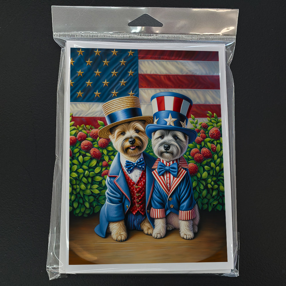 All American Cairn Terrier Greeting Cards Pack of 8-2