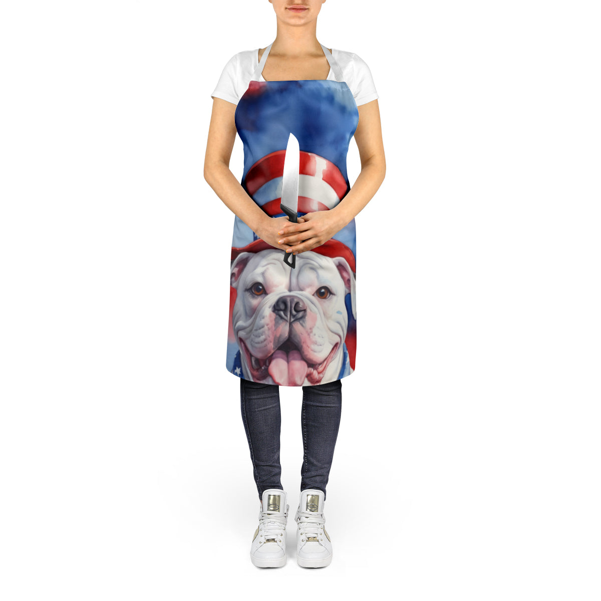 American Bulldog Patriotic American Apron-4
