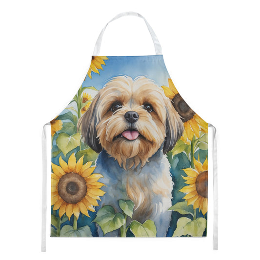 Lhasa Apso in Sunflowers Apron-0