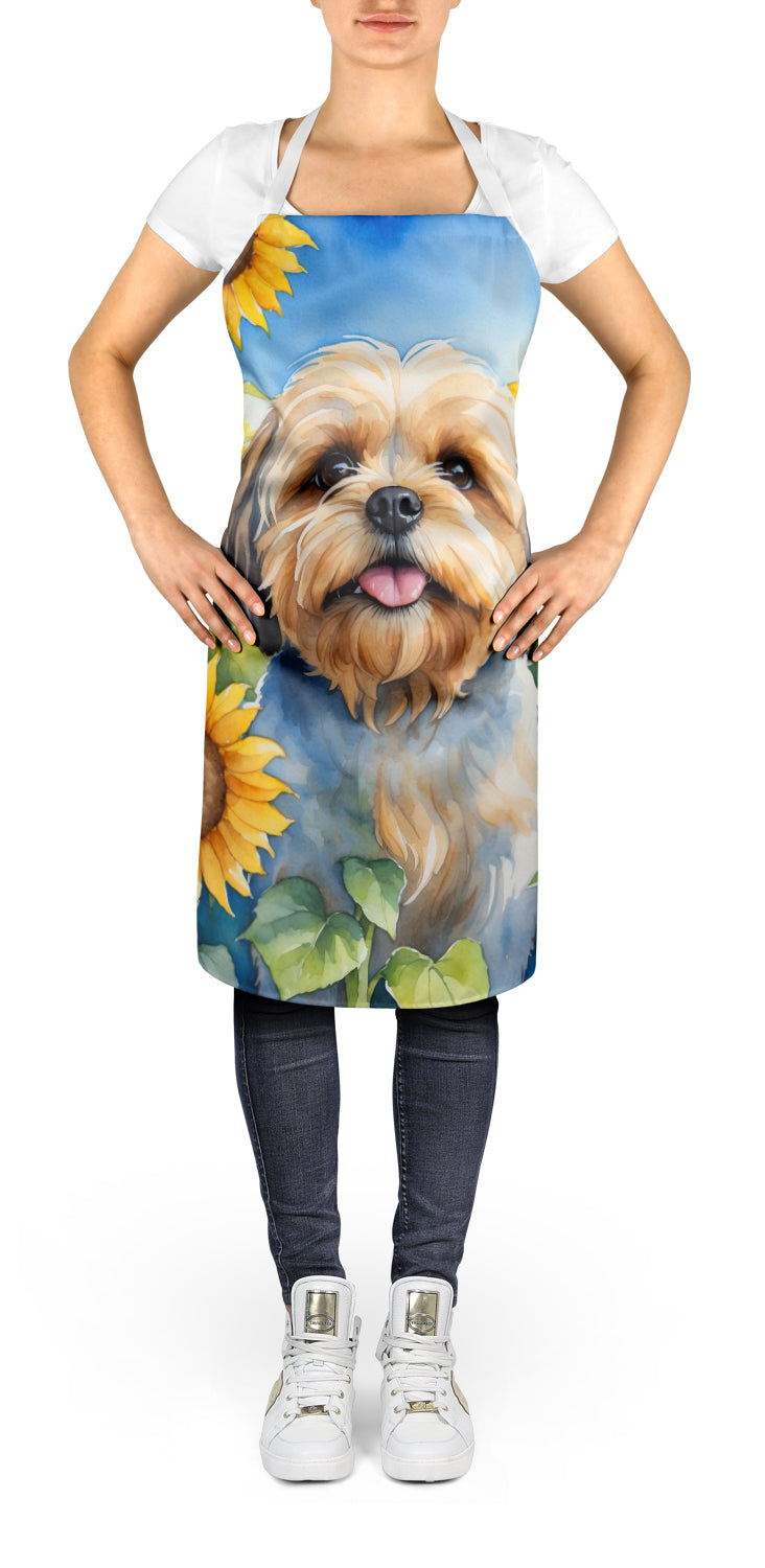 Lhasa Apso in Sunflowers Apron-1