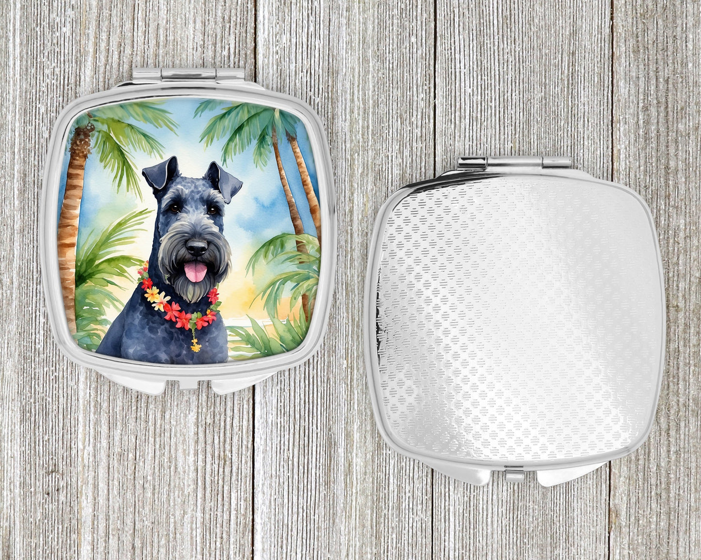 Kerry Blue Terrier Luau Compact Mirror-3