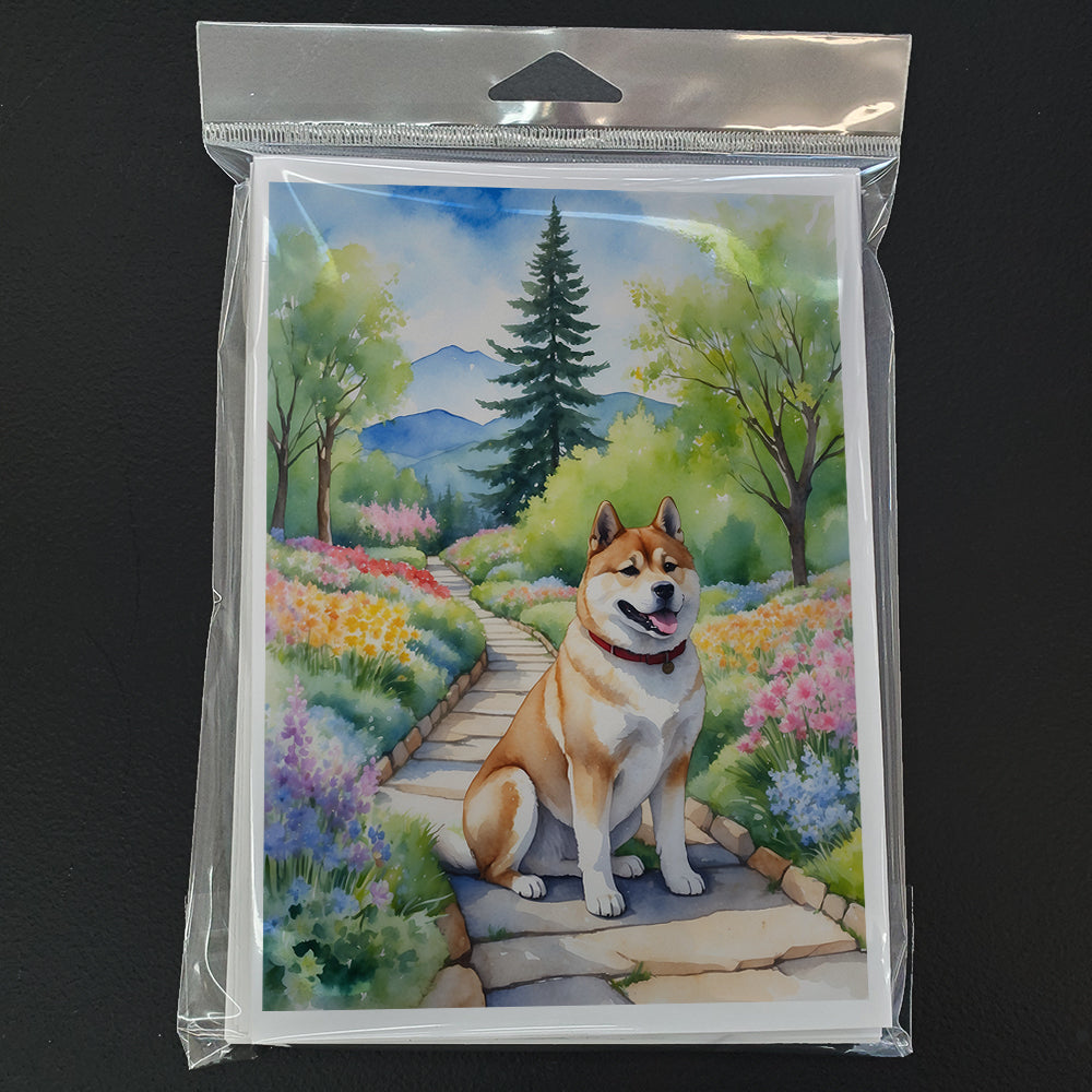Akita Spring Garden Greeting Cards Pack of 8-2
