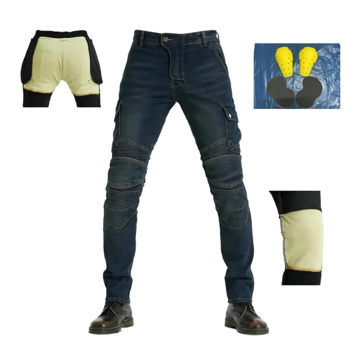 Men's Drop-Resistant Multi-Pocket Biker Pants