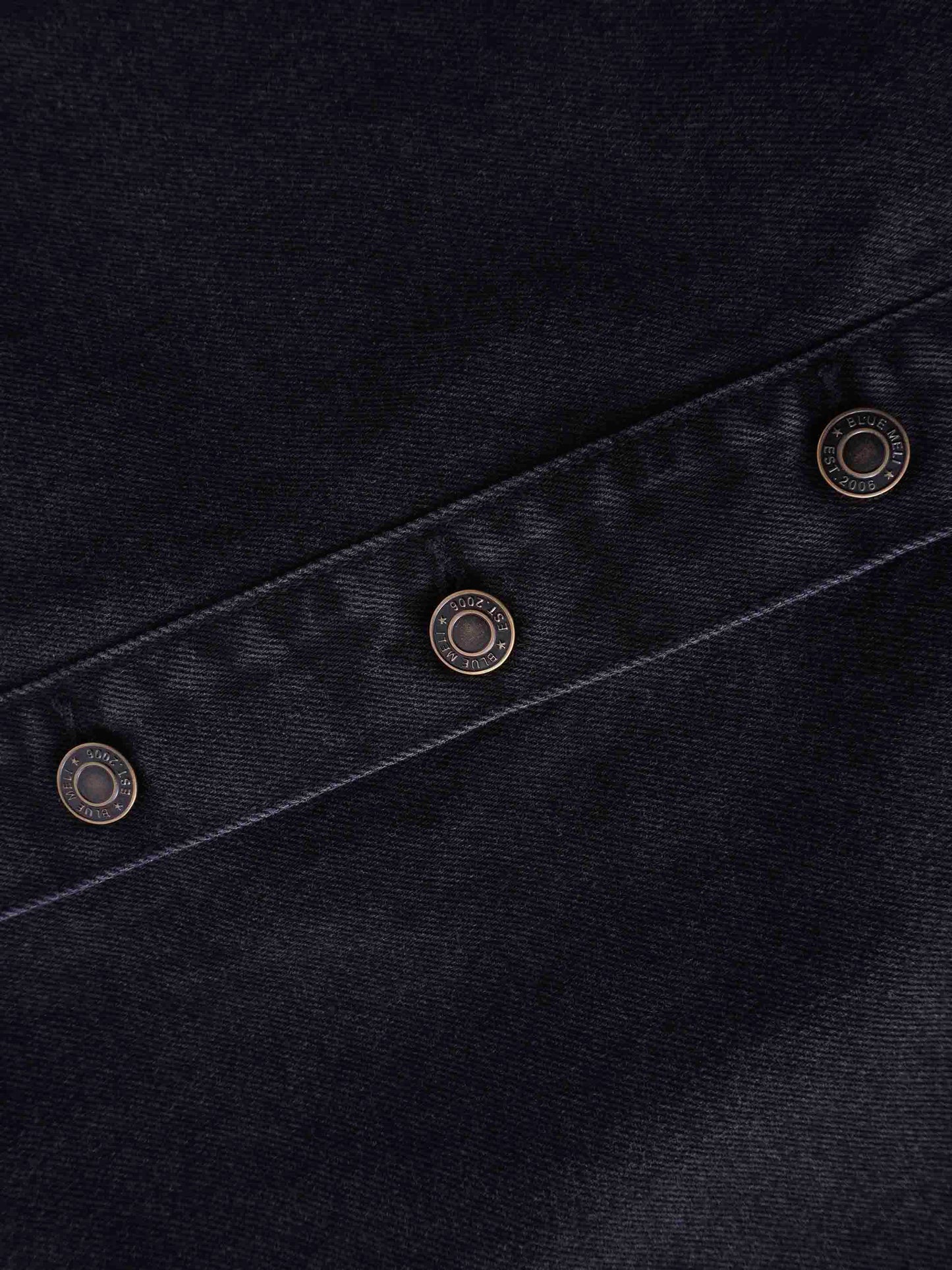 Button Down Straight Denim Skirt-4