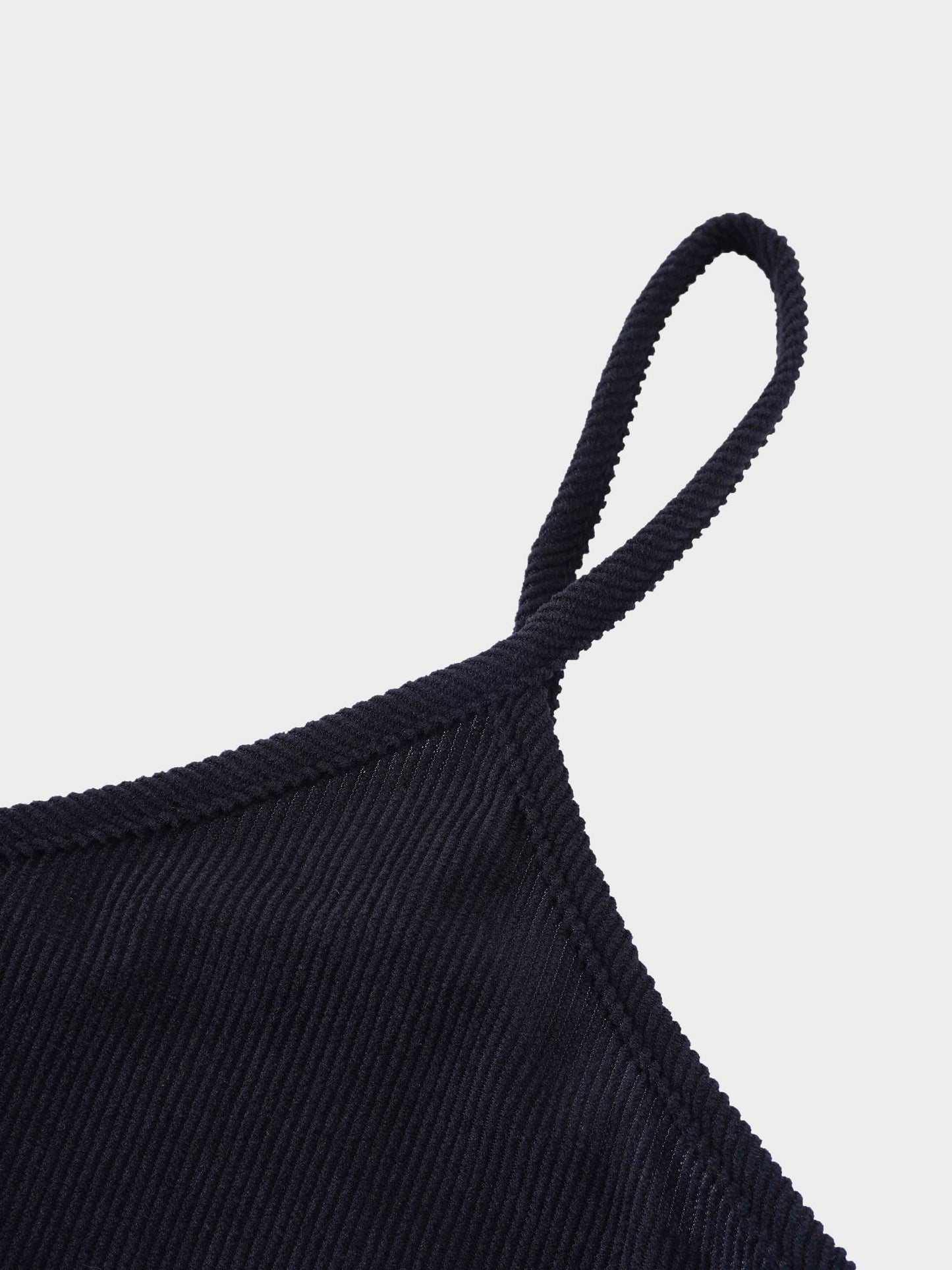 Corduroy Slip Dress-Black-4