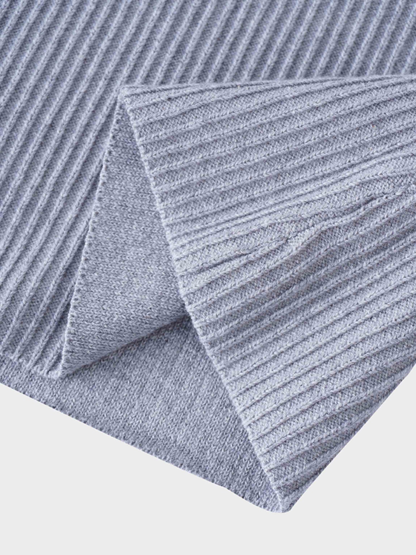 Sleeveless Ribbed Turtleneck-Heathered Grey-4