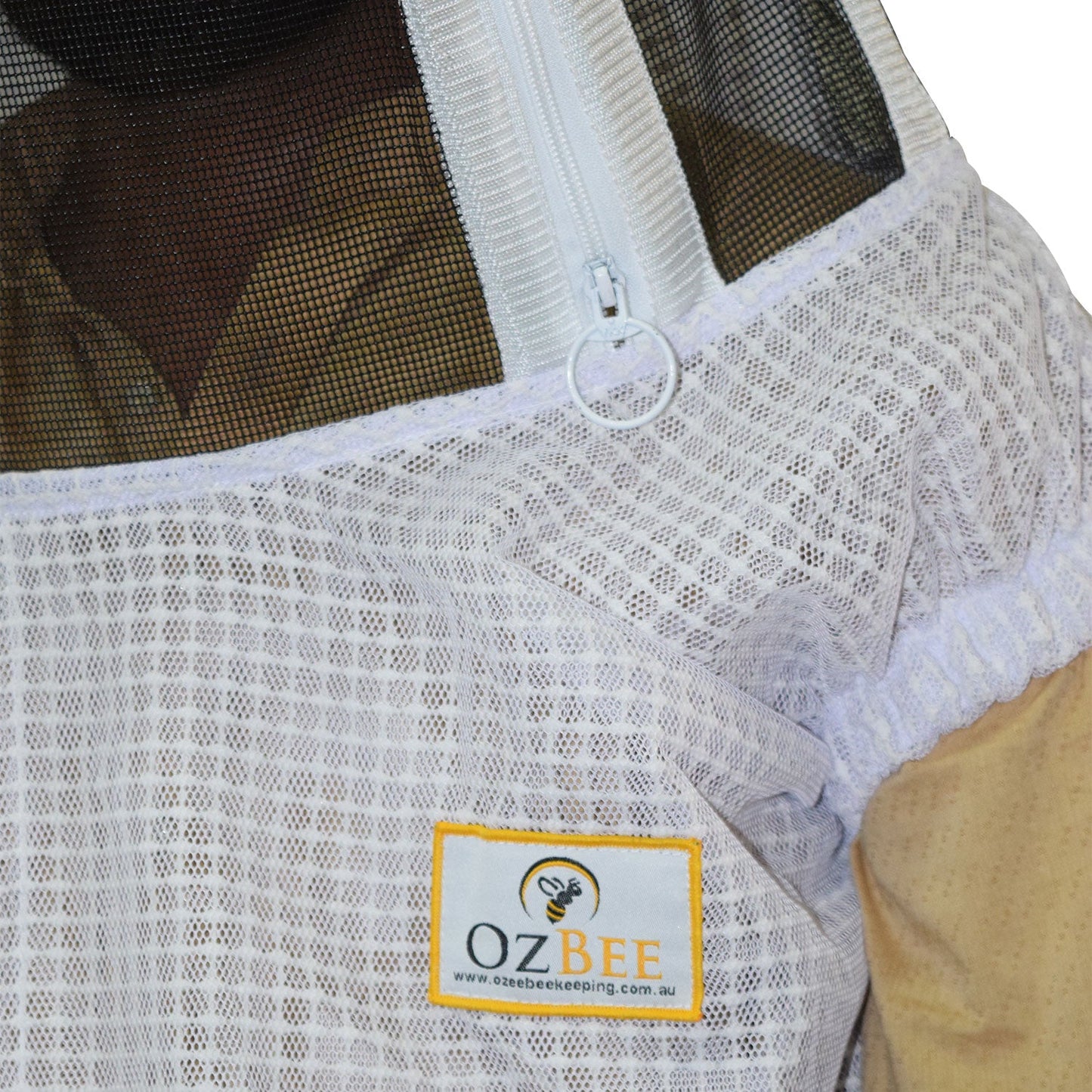 Beekeeping Bee Half Body Open Hoodie Style Veil 3 Mesh Layer Ventilated Protective Gear-4