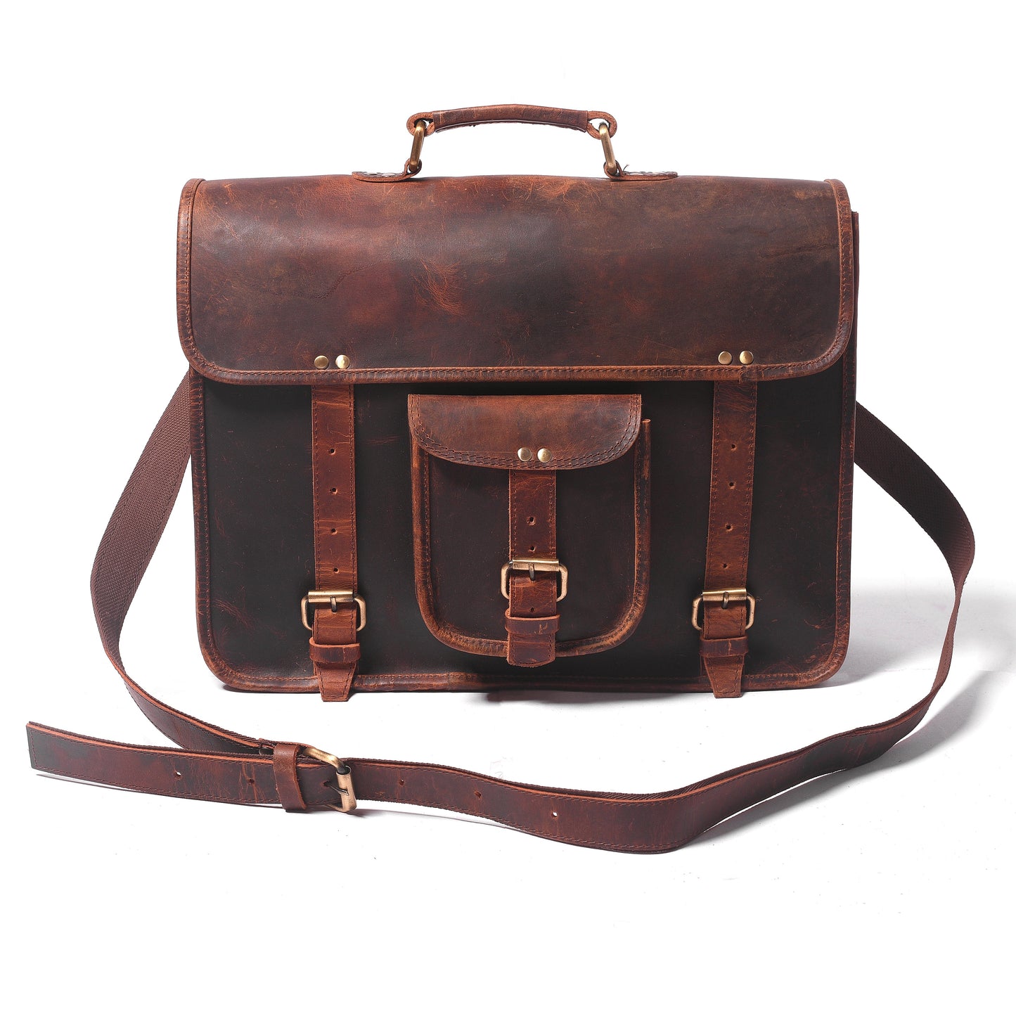 Loculus Handcrafted Full Grain Leather Messenger Bag-0