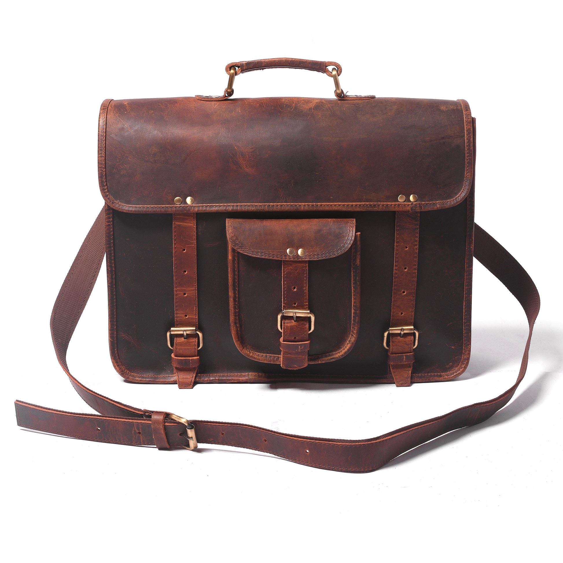 Loculus Handcrafted Full Grain Leather Messenger Bag-0