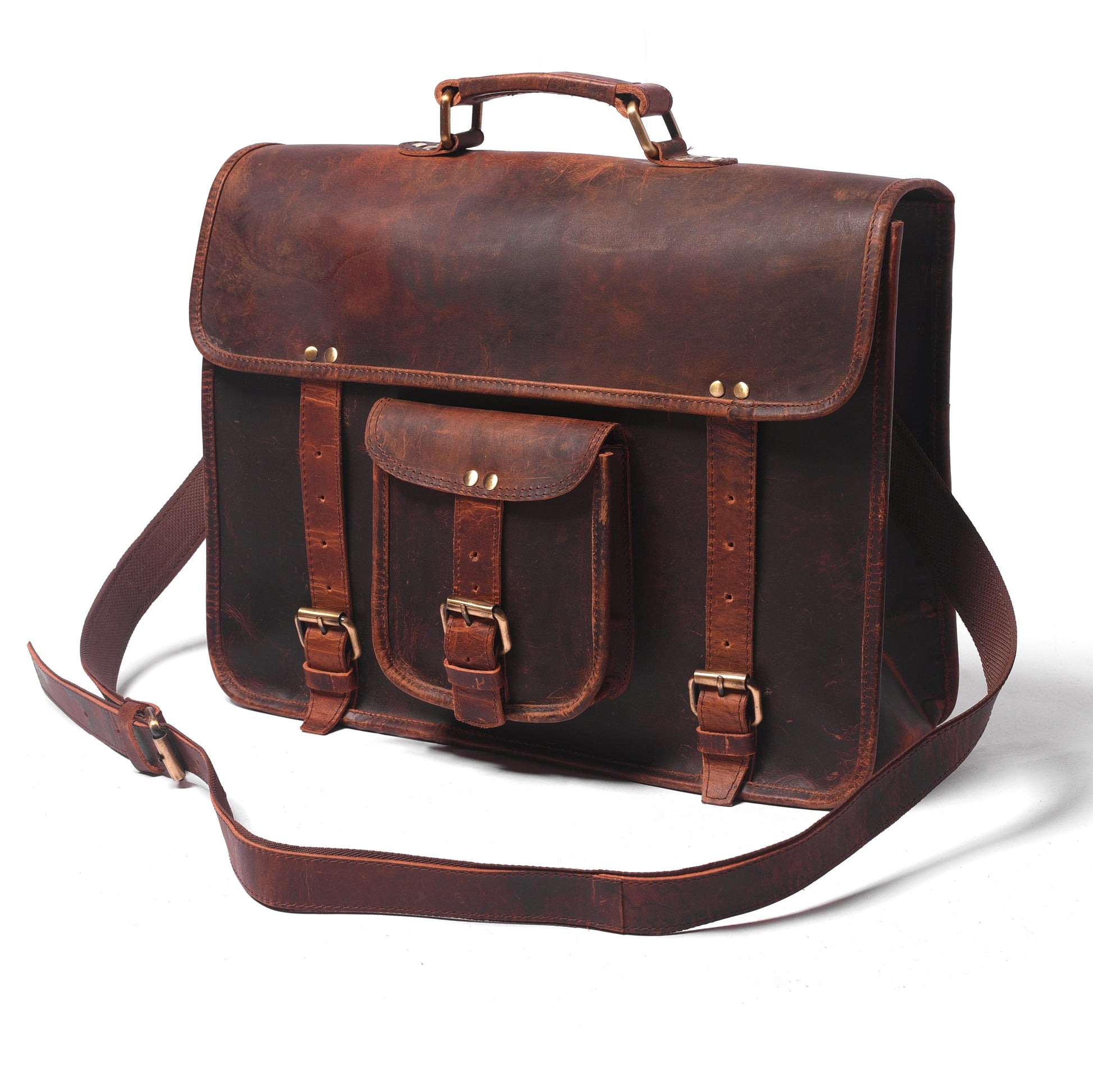 Loculus Handcrafted Full Grain Leather Messenger Bag-2