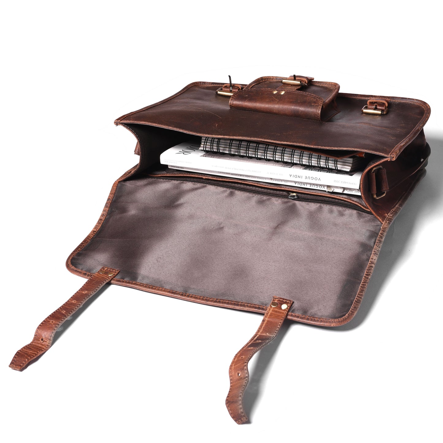 Loculus Handcrafted Full Grain Leather Messenger Bag-4