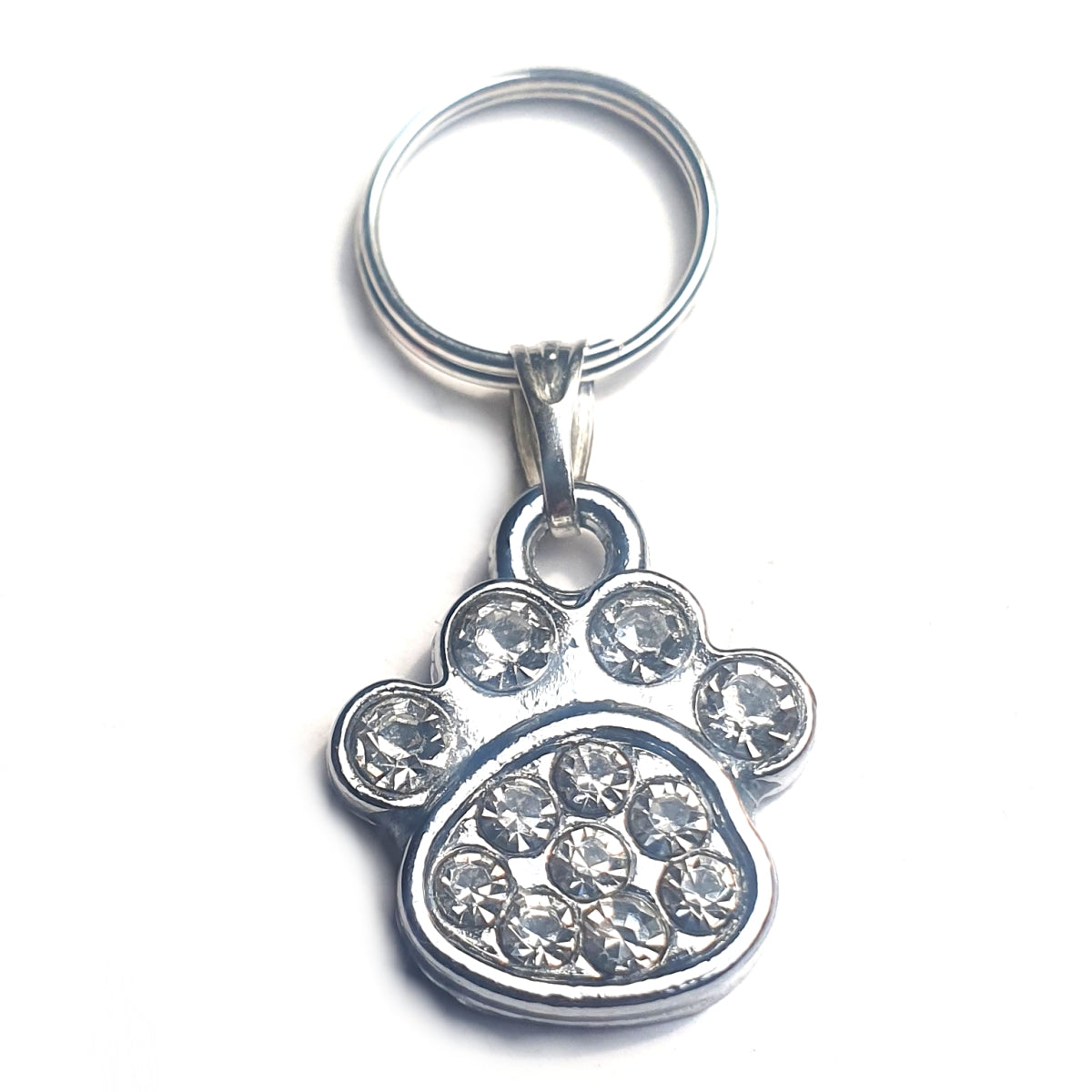 Diamante Paw Cat Collar Charm-1
