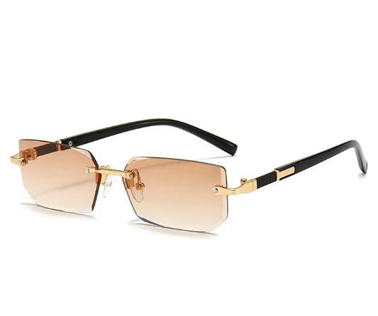 Women's Rimless Jelly Color Fashion Sunglasses