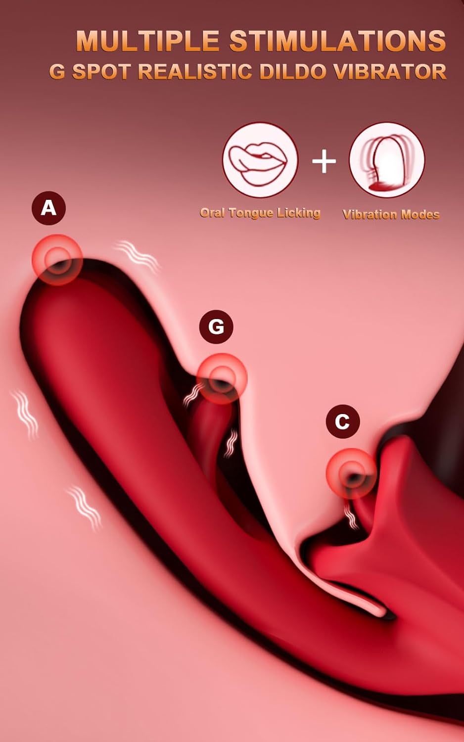 Dual-Stimulation Clitoral and G-Spot Vibrator Dildo-1
