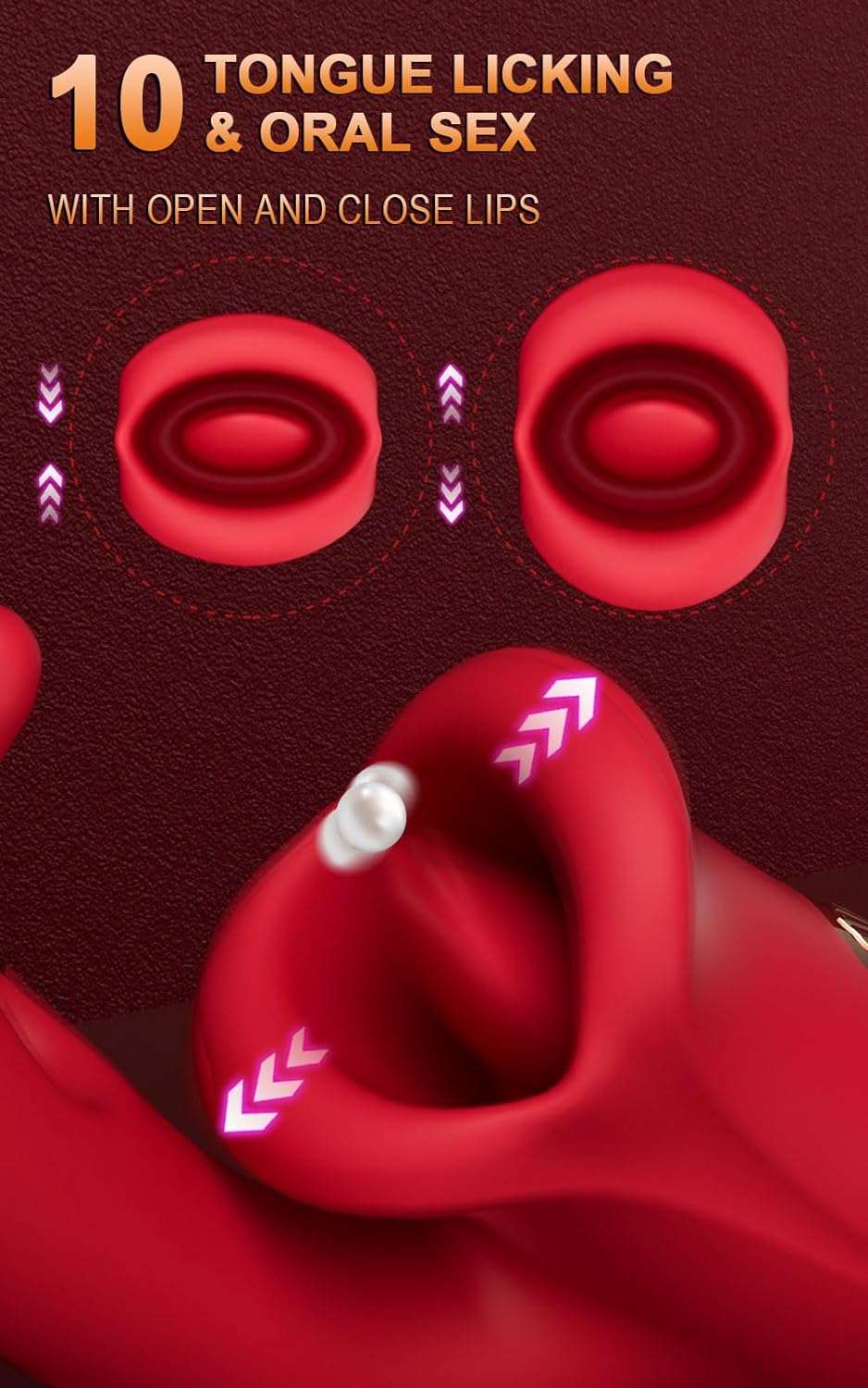 Dual-Stimulation Clitoral and G-Spot Vibrator Dildo-2